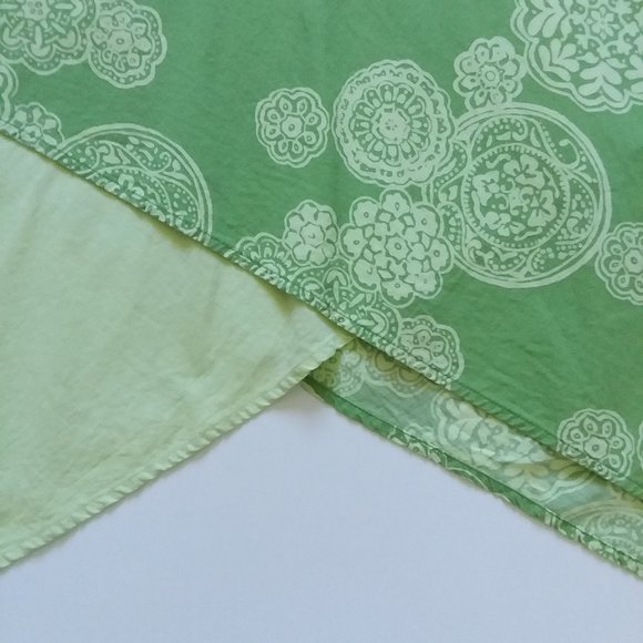 Royal Robbins Handkerchief Hem A-Line Cotton Skirt With Tie Waist Green Size S - Picture 4 of 10